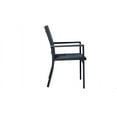 thumbnail image 4 of Kozyard Villa Outdoor Patio Dining Chair with Gray Frame, Gray Paded Textilence (2 Pack, Grey Chair), 4 of 6
