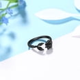 thumbnail image 5 of Black 3D Flower Rose Ring 925 Sterling Silver Leaf Plant Women Promise Ring Jewelry Mother Birthday Christmas Valentine's Day Gift for Her, 5 of 10