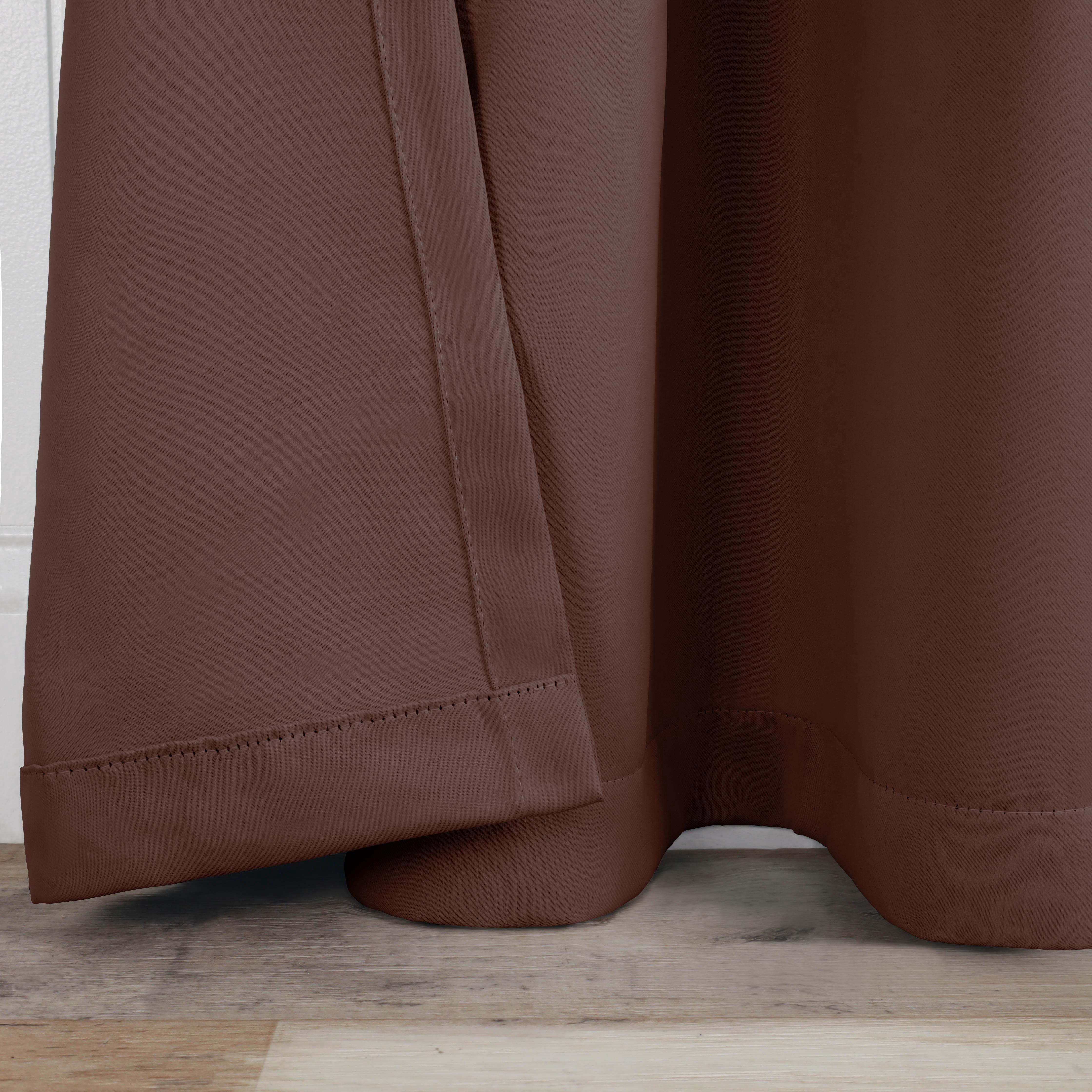 Superior Blackout Solid Light Filtering Grommet Curtain Panel Set, 46" x 84", Cappuccino