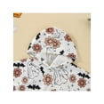 thumbnail image 4 of Seyurigaoka Newborn Baby Girls Halloween Hooded Jumpsuits Flower Heart Ghost Bat Printed Romper Long Sleeves Jumpsuits Fall Winter Outfit for Toddler Infant, 4 of 9