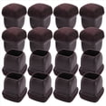 thumbnail image 3 of 16 Piezas Protectores de Suelo para Patas de Silla de Silicona MarróN, Tapas Cuadradas para Patas de Silla con Fieltro Envuelto, Adecuado Para: 0,55 Pulgadas-0,75 Pulgadas, 3 of 10