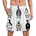 thumbnail image 1 of NICKSUN Shorts de Pyjama Amusants pour Hommes, Bas de Pyjama Doux avec Poches, Chaton, TG, 1 of 5