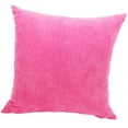 thumbnail image 1 of Funda de almohada de pana suave con rayas de maíz de 20'' y 24'' Rosa roja 60 x 60cm, 1 of 9