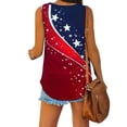 thumbnail image 4 of Women's 4Th of July Patriotic American Flag Print Tank Top, V Neck Sleeveless Casual Top, 4 of 5