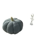 2 Pieces Halloween Pumpkin Pillow Ballerina Figurine Plush Material for Bedroom Living Room Office Decor