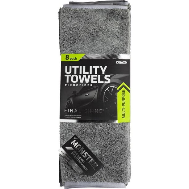 Toallas VIKING Utility Toallas de microfibra para cuidado del coche, paquete de 8