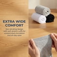 thumbnail image 2 of Lsupdaol 6 Pairs Non Binding Loose Fit Ankle Socks - Seamless Wide Thin Crew Socks with No Elastic Top for Men & Women, Plus, 2 of 7