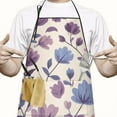 thumbnail image 2 of Pioneer Flower Floral Print Pattern Apron-Garden Aprons for Women with Pockets-Cotton Linen Waterproof Kitchen Cooking Gardening Aprons Adjustable for Kitchen,Cooking,BBQ and Salon 33x27 Inch, 2 of 7