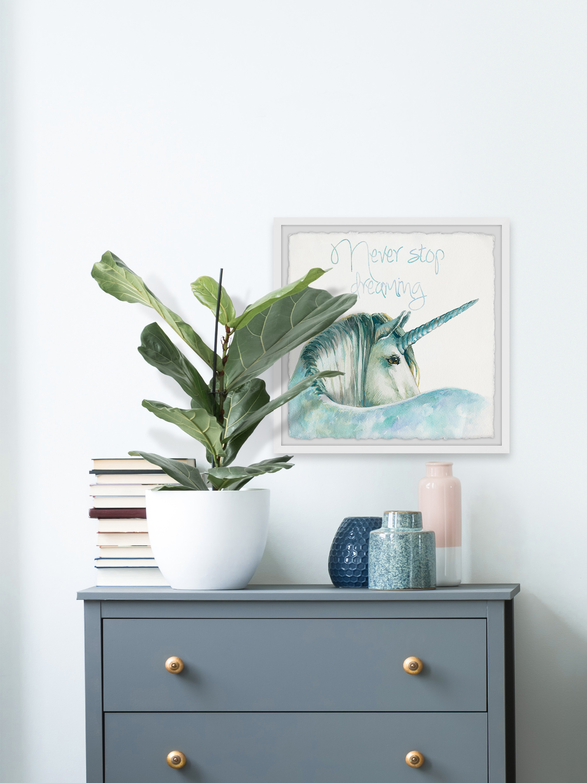 Marmont Hill Never Stop Dreaming V Framed Wall Art, 18.00" x 1.50"