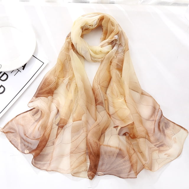Foulards Légers Mode à Imprimé de Fleurs Foulard Portefeuille en Coton pour Femmes
