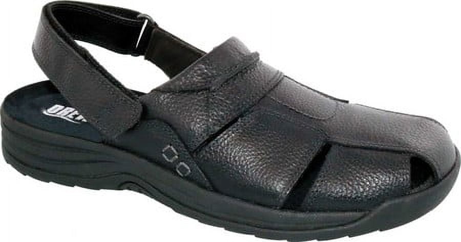 NEW DREW SHOES men\'s barcelona sandal in dark brown pebbled leather Drew Barcelona 47792-68 Mens Brown Extra Wide 4E Sport  main image 2