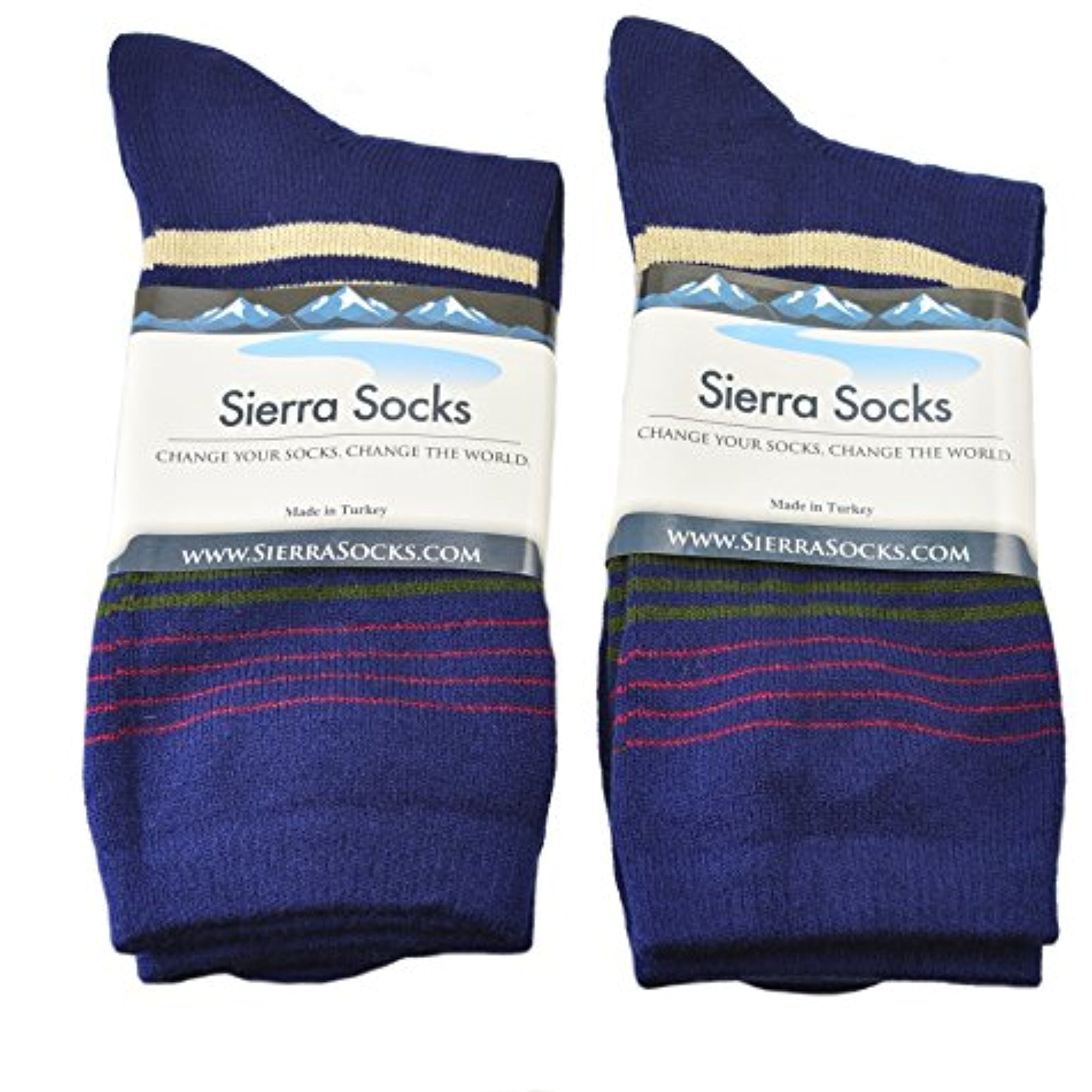 Sierra Socks Sierra Socks Striped Unisex HiBulk Outdoor Acrylic 2
