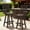 Carbonized, variant on HOMEDIARY Solid Wood Swivel Adirondack Bar Chairs Set of 2, Outdoor Bar Height Barstools Chairs Set with High Back and Footrest, 29.8" High Top Chair for Deck Pub Garden, 500 LBS Capacity, Carbonized