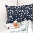 thumbnail image 4 of Cauagu Cherry Blossoms on Navy Background Print Pillow Covers with Envelope Closure,1PC Pillow Cases Decorative Pillow Case for Bed & Couch, Pillows Not Included-16"x24", 4 of 6