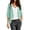 Green, variant on Casual Lightweight Cardigans for Women 3/4 Sleeve Chiffon Solid Color Blouse Soft Open Front Jacket