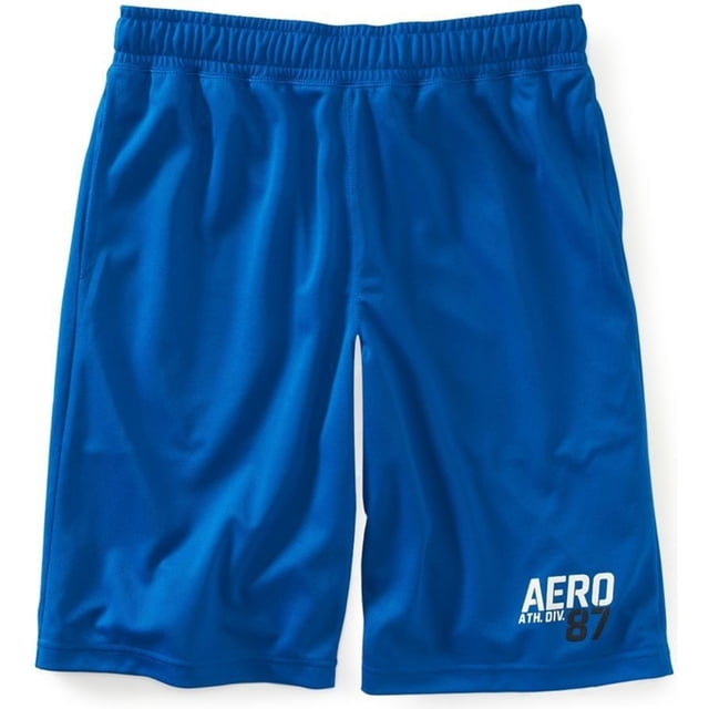 Aeropostale - Pantalones cortos para caminar atléticos con bolsillos de color sólido para hombre, azul, extra pequeño Aeropostale Caminando