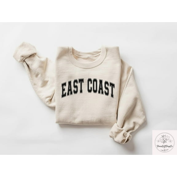 East Coast Sweatshirt, Aesthetic Varsity Tee, Coastal, Nautical Shirt, Coastal Lifestyle Tshirt, East Coast Summer Vacation Crewneck Tshirt All Size S-5XL