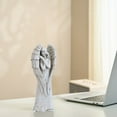 thumbnail image 2 of Statue d'Ange Priant en Résine à Grande Capacité, Résistante au Vent, Sculpture Commémorative pour Jardin Familial et Maison, 2 of 5