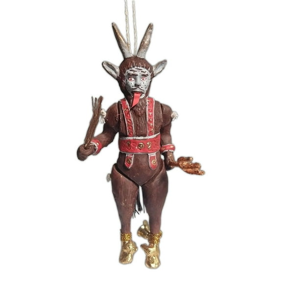HOLIDAY KRAMPUS Hand-Painted Articulated Christmas Ornament, by Cody Foster