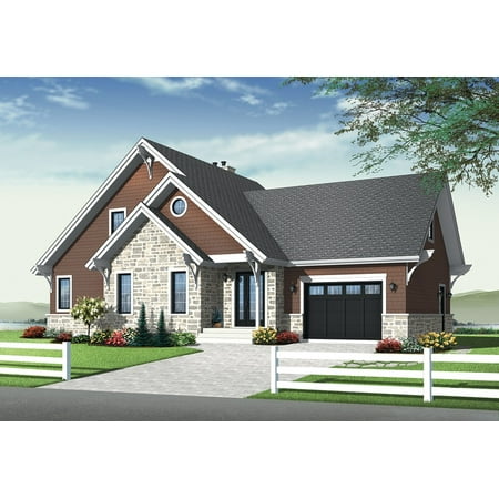 728-29574: A-frame Craftsman 3 Bed, 3 Bath Luxury Home Plan, 1886 Sq Ft: Full Blueprints with License to Build by Home Plan Marketplace - Lesuto