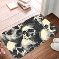 thumbnail image 5 of 1pc Skulls Absorbent Non-Slip Bathroom Thickened Flannel Rug Decor,Soft,Quick Drying,Suitable For Indoor/outdoor Use,Bathrooms,Bedrooms,Kitchens,Terrace,Laundry Rooms,16"x24", 5 of 9