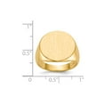 thumbnail image 5 of 14K Yellow Gold Ring Band Signet 17.5x18.0mm Closed Back Men's, Size 6, 5 of 5