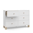 thumbnail image 6 of Storkcraft California 6 Drawer Nursery Dresser, White and Driftwood, 6 of 14