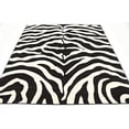 thumbnail image 4 of Unique Loom 3129938 Zebra Animal Print Square Rug, 6 Feet, Black/Ivory, 4 of 5
