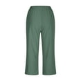 thumbnail image 5 of LADIGASU Womens Casual Color Elastic Loose Pants Capris With Pocket, 5 of 6