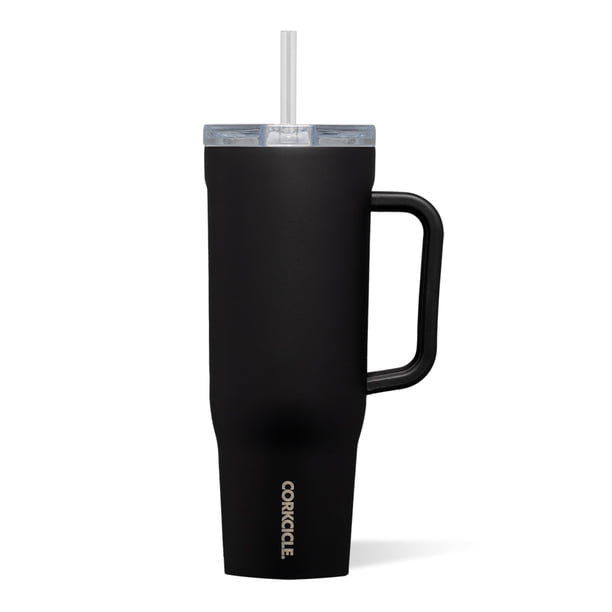 Tumbler Corkcicle Cruiser, 1,18 L, aislante, a prueba de derrames, negro