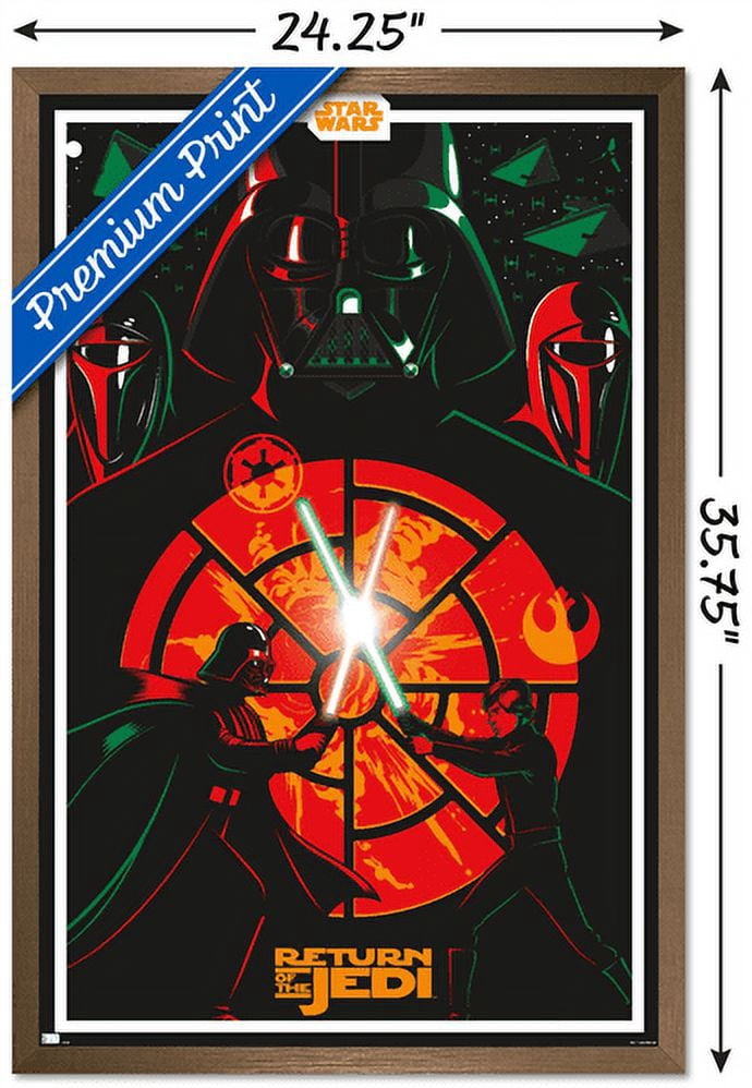 Star Wars: Return of the Jedi - Duel Wall Poster, 22.375" x 34", Framed
