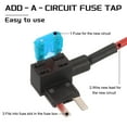thumbnail image 4 of Fuse Tap 24V 12V Car Add A Circuit Fuse Tap Adapter with 15A Mini Fuses, 5pcs, 4 of 5