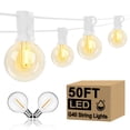 thumbnail image 1 of Cadena de luces LED para exteriores GOOTHY, 15 m, 52 bombillas G40, 120 V, 1 of 8