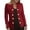 Wine, variant on ShiShine Women's Double Breasted Slim Fit Blazers Notch Lapel Work Office Suits Casual Open Front Blazer