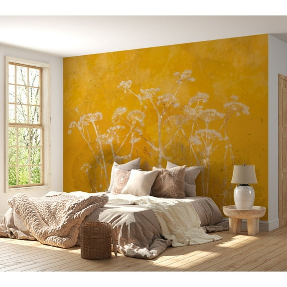 Floral Wallpaper Wall Mural - Meadow Bathed in The Sun