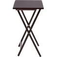 thumbnail image 5 of Mainstays Modern Solid Wood Folding Tray Tables, Set of 2, Walnut, 5 of 11
