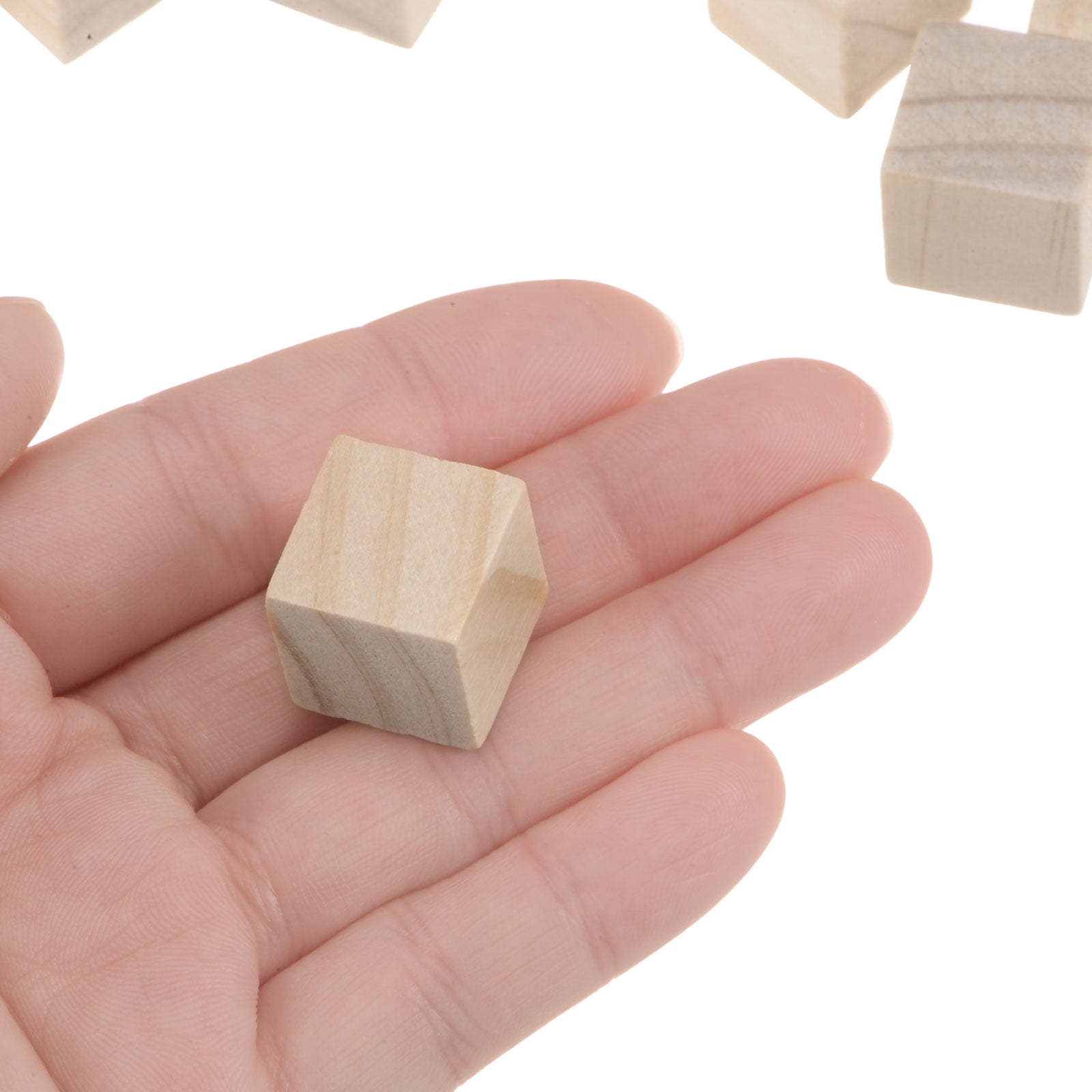 Cubes En Bois Naturel - Lot De 12 - 5x5x5 Cm - Surface Lisse - DIY Décoration, Peinture, Bricolage