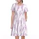 thumbnail image 1 of Fotbe Lavender Flowers Vestido Largo de Moda para Mujer, Vestido Tipo Camiseta con Manga Corta y Estilo Casual a Rayas y Bloques de Color, 1 of 6