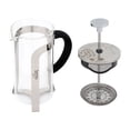 thumbnail image 6 of Any Morning 350 ml French Press, Stainless Steel, Borosilicate Glass, 3-Layer Filtration, 11 oz, FY450, 6 of 7
