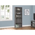 thumbnail image 4 of Miekor Furniture Bookshelf, Bookcase, 6 Tier, 72"h, Office, Bedroom, Grey Laminate, Transitional 40629, 4 of 5