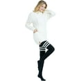 thumbnail image 6 of Koudindg  Extra Long Cotton Stripe Thigh High Socks Over the Knee High Plus Size Stockings…, 6 of 10