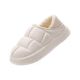 thumbnail image 4 of Pantuflas Impermeables De Invierno Fáciles De Limpiar Para Interior Exterior Hogar Mujer 38 39 Blanco Sunnimix zapatillas de invierno mujer, 4 of 8