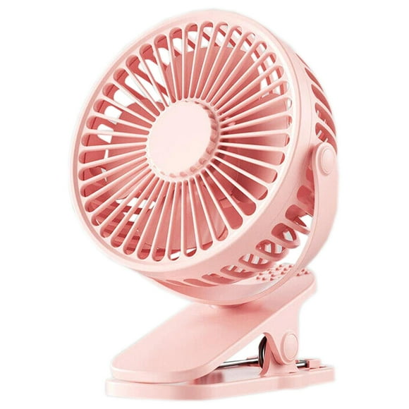 Mini Ventilador con Clip MiniBreezePink 1Pza 4"Ø Rosa USB 5V 3 Velocidades Ventiladores de Escritorio. VentDepot MXZEP-001