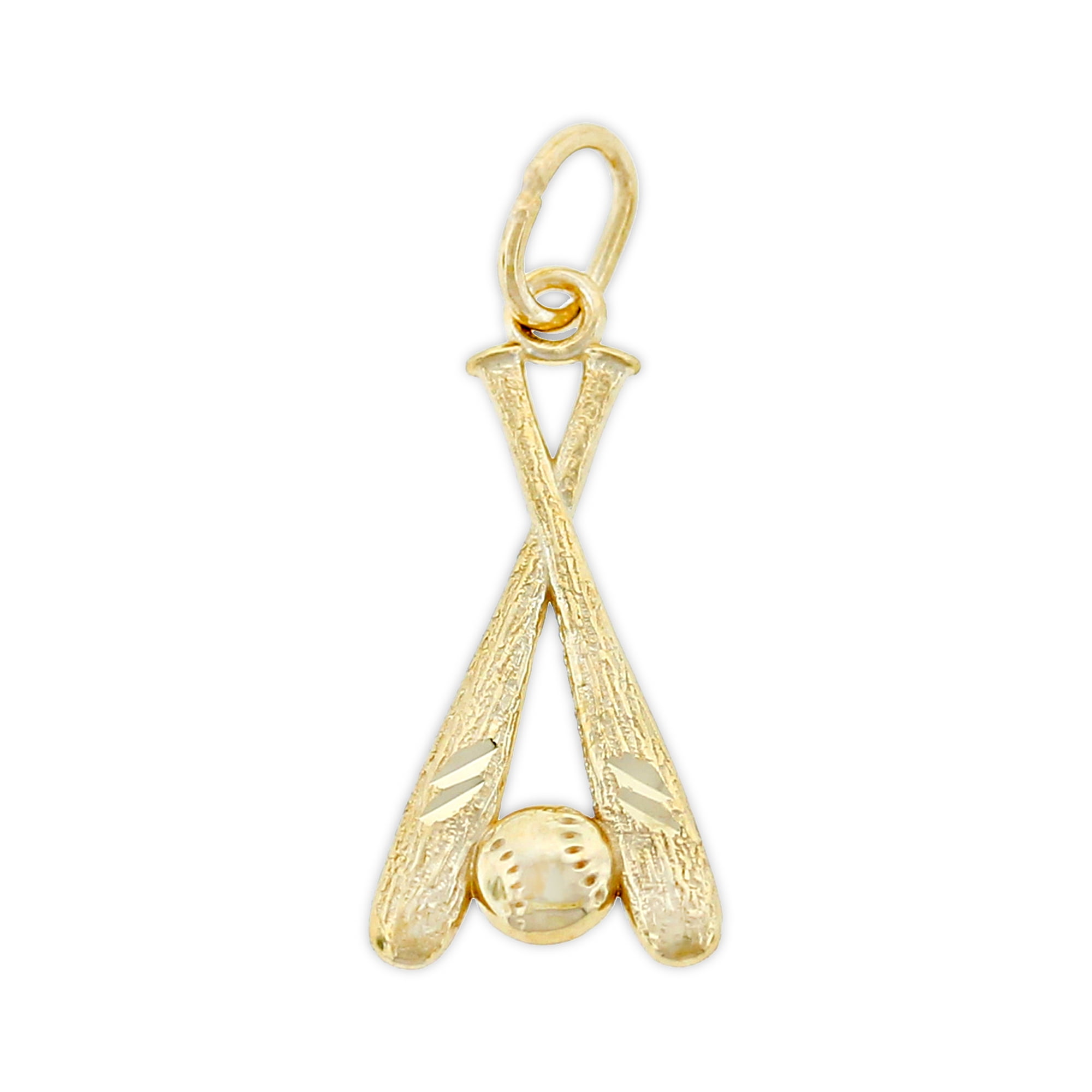Charm America Charm America Gold Baseball Bat and Ball Charm 10