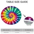 thumbnail image 6 of Rainbow Tie Dye Mandala Pattern Round Fitted Tablecloth with Elastic Edge,Dining Table Cover Waterproof,Outdoor Round Tablecloth for Camping,Dining,Indoor and Outdoor, 6 of 7