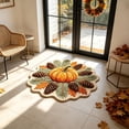 thumbnail image 5 of Zynviq 23.6" X 23.6" Area Rugs Pumpkin Thanksgiving Throw Rug Polyester Novelty Multicolor Washable Small Rug for Couch, 5 of 6