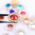 thumbnail image 4 of U8MO 50 Gold Bling Crystal Rhinestone Pearl Flatback Buttons 9mm 11mm Wedding Crafts-Mixed Color +Gold in 9mm, 4 of 8