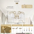 thumbnail image 5 of 31.5" Tassel Crystal Tree Branch Chandelier, Gold Modern 8-Light Pendant with Adjustable Height for High Ceilings Dining Room Living Room Foyer, 5 of 6