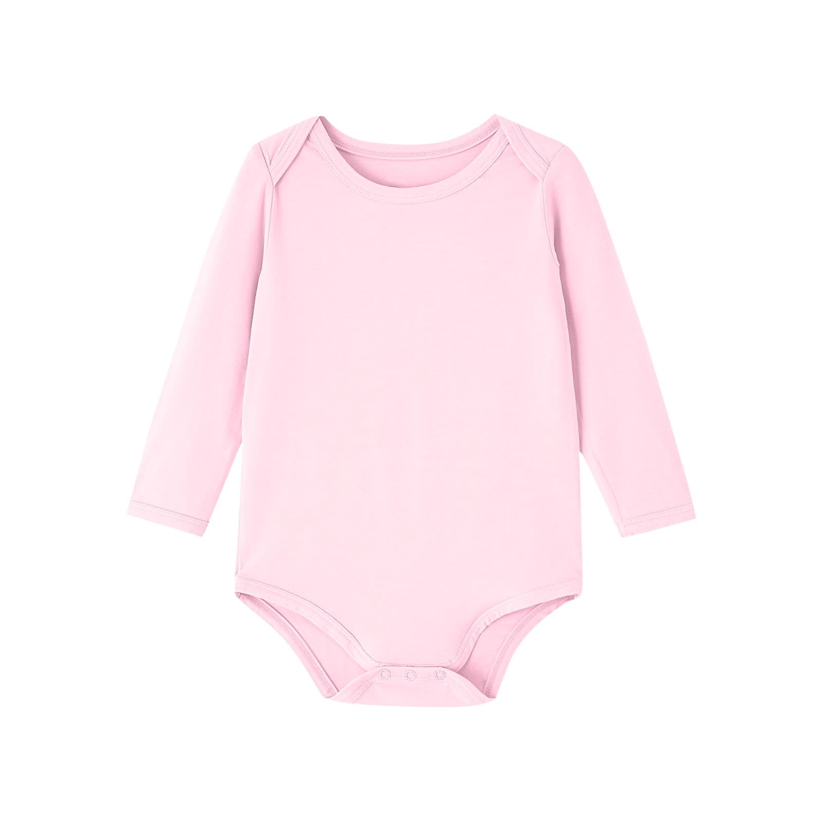 QINGFSAP Baby Long Sleeve Bodysuit Cotton Infant Romper Crew Neck Onesie Newborn Unisex Creeper Clothing