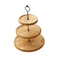 thumbnail image 3 of deevoka Cupcake Stand Dessert Tray Kitchen Supplies Tabletop Centerpiece Cookie Rack for wood, 3 of 9